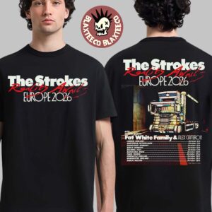 The Strokes Reality Awaits Europe 2026 Tour Schedule Dates Two Sided T-Shirt