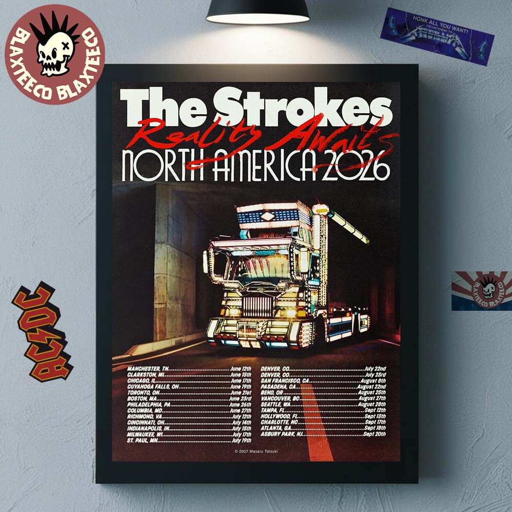 The Strokes Reality Awaits North America 2026 Tour Schedule Dates Home Decor Poster Canvas The Strokes Reality Awaits North America 2026 Tour Schedule Dates Home Decor Poster Canvas