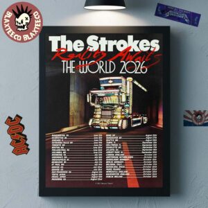 The Strokes Reality Awaits The World 2026 Tour North America And Europe UK Ireland Schedule Dates Home Decor Poster Canvas