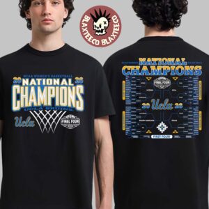 UCLA Bruins 2026 NCAA Women’s Basketball National Champions Season Bracket Two Sided T-Shirt