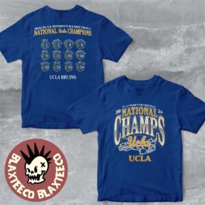UCLA Bruins 2026 NCAA Women’s Basketball National Champions The Net Two Sided T-Shirt