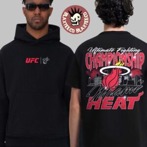 UFC X Miami Heat Exclusive Event Merch UFC 327 At Kaseya Center T-Shirt Hoodie