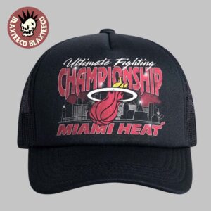 UFC X Miami Heat Exclusive Event Merch UFC 327 At Kaseya Center Trucker Hat