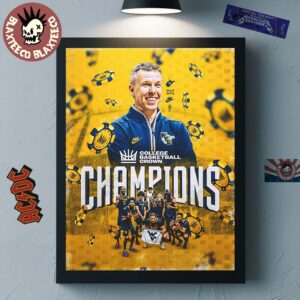 West Virginia Mountaineers Men’s Basketball 2026 College Basketball Crown Champions Home Decor Poster Canvas
