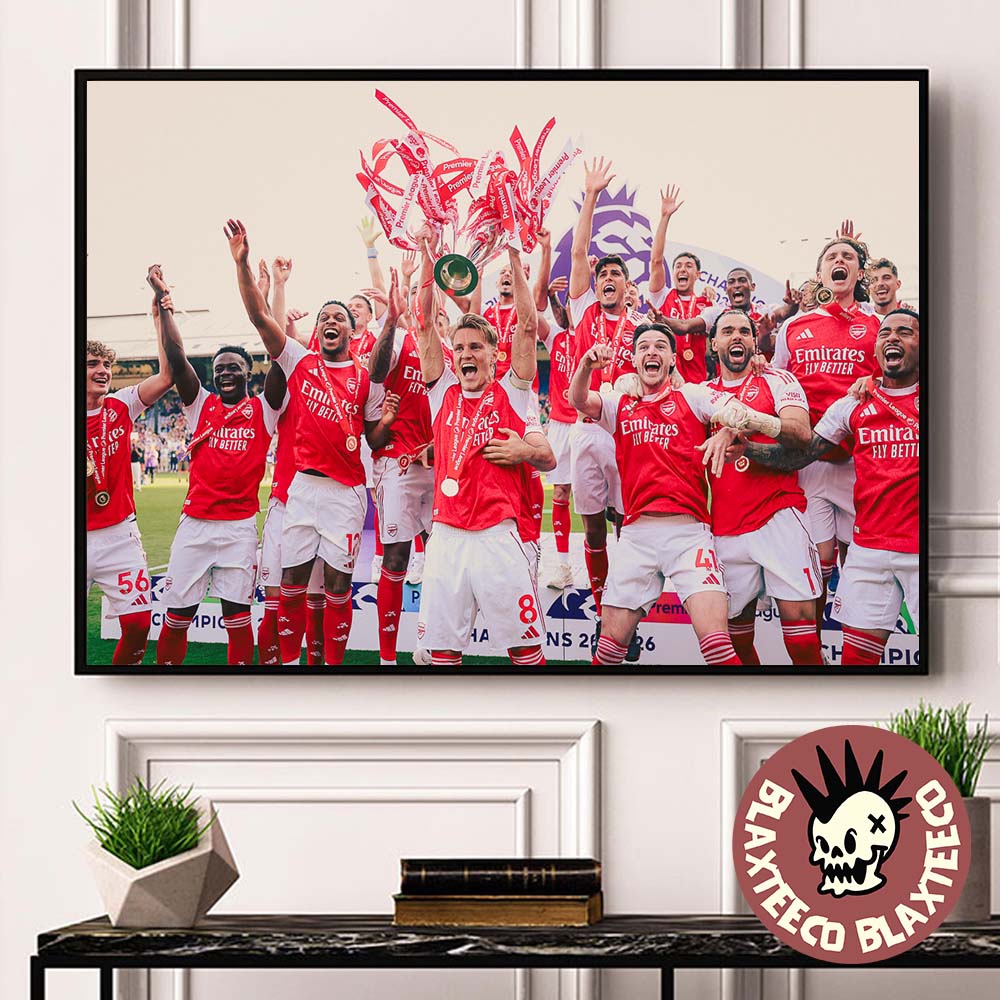 Arsenal 2025 2026 Premier League Champions Lifting The Trophy Up Celebration Photo Home Decor Poster Canvas Arsenal 2025 2026 Premier League Champions Lifting The Trophy Up Celebration Photo Home Decor Poster Canvas