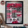 Arizona Cardinals NFL 2026 Season Schedule All Kickoffs Home Decor Poster Canvas