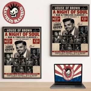 Chris Brown New Album Brown House Of Brown A Night Of Soul R And B Timeless Classics Live In Concert May 8 2026 Decor Poster Canvas