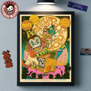 Claypool Gold Primus The Claypool Lennon Delirium and Frog Brigade Redmond Washington 2026 Gig Poster At Marymoor Live On May 23 2026 Poster Canvas