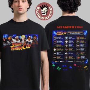 Cleveland Browns NFL 2026 Schedule All Kickoffs Street Fighter CLE Two Sided T-Shirt