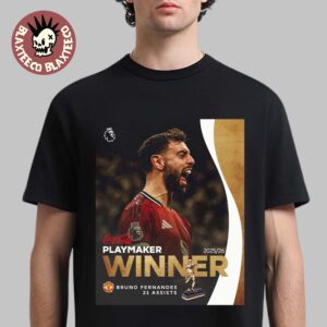Congrats Bruno Fernandes From Manchester United Coca Cola 2025 2026 Playmaker Award Winner With 21 Assists T-Shirt
