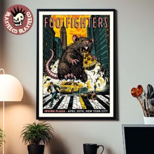 Foo Fighters New York City 2026 Secret Show Poster At Irving Plaza On April 30 2026 The Big Rat With Cheese Art Home Decor Poster Canvas