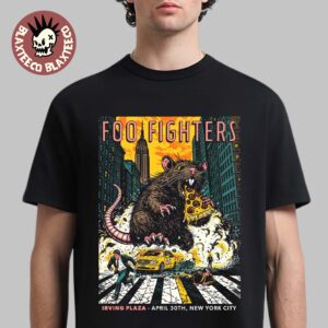 Foo Fighters New York City 2026 Secret Show Poster At Irving Plaza On April 30 2026 The Big Rat With Cheese Art T-Shirt