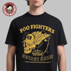 Foo Fighters Sayreville New Jersey 2026 Secret Show Merch At The Starland Ballroom May 2 2026 The Winged Skull T-Shirt