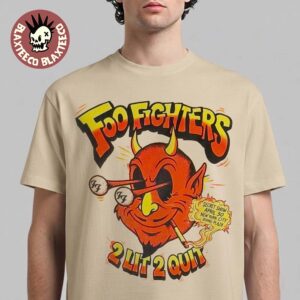 Foo Fighters Secret Show New York City 2026 Merch At Irving Plaza On April 30 2026 Red Devil 2 Lit 2 Quit T-Shirt
