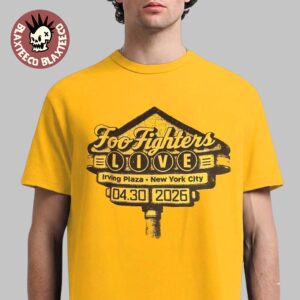 Foo Fighters Secret Show New York City 2026 Merch At Irving Plaza On April 30 2026 The Sign Golden T-Shirt