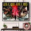Guns N Roses Hollywood Florida 2026 Night 2 Venue Poster At Hard Rock On May 5 2026 Skeleton Riding Shark Art Home Decor Poster Canvas