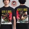 Guns N Roses Hollywood Florida 2026 Night 1 Venue Merch Tee At Hard Rock On April 30 2026 Skeleton Riding Crocodile Two Sided T-Shirt