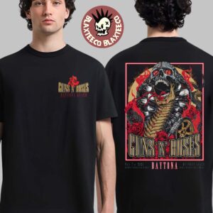 Guns N Roses Welcome To Rockville 2026 Festival Venue Merch Tee In Daytona Beach On May 7 2026 The Cobra Skull Head Two Sided T-Shirt