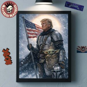 Happy Star Wars Day 2026 Donald Trump And Grogu May The 4th Be With You The Mandalorian And Grogu Style Home Decor Poster Canvas