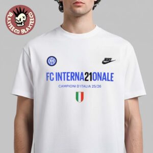 Inter Milan Nike Campioni D’Italia 2025 2026 Serie A Champions FC Interna21onale T-Shirt