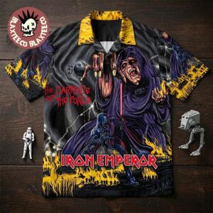 Iron Maiden Star Wars Day 2026 The Number Of The Beast Iron Empire The Darkside Of The Force Darth Vader And Emperor Sith Hawaiian Shirt