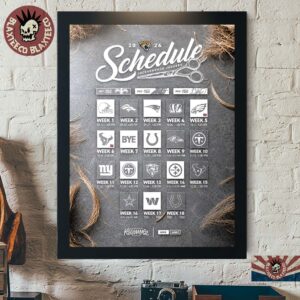 Jacksonville Jaguars NFL 2026 Season Schedule All Kickoffs Home Decor Poster Canvas