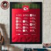 Las Vegas Raiders NFL 2026 Schedule All Kickoffs Home Decor Poster Canvas