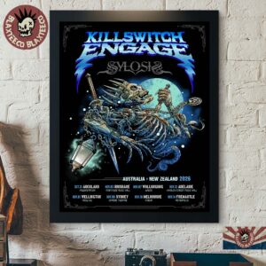 Killswitch Engage With Sylosis Australia And New Zealand 2026 Tour Schedule Dates Home Decor Poster Canvas