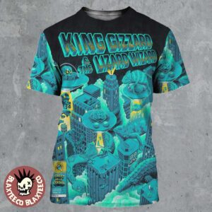 King Gizzard And The Lizard Wizard Queens New York 2026 Event Poster At Forest Hills Stadium On 20 And 21 August 2026 Reptilians Vs Alienoids All Over Print Shirt