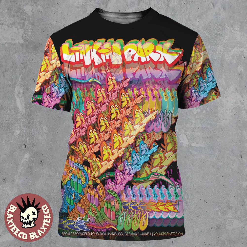 Linkin Park From Zero 2026 Tour Hamburg Germany Night 1 Poster At Volksparkstadion On June 1 2026 All Over Print Shirt Linkin Park From Zero 2026 Tour Hamburg Germany Night 1 Poster At Volksparkstadion On June 1 2026 All Over Print Shirt