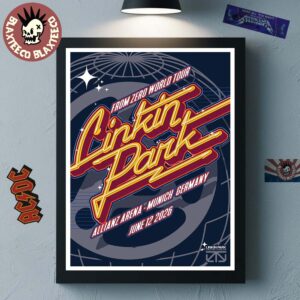 Linkin Park From Zero 2026 Tour Munich Germany Night 2 Poster At Allianz Arena On June 12 2026 Decor Poster Canvas