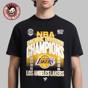Los Angeles Lakers 2026 NBA Pacific Division Champions Locker Room T-Shirt