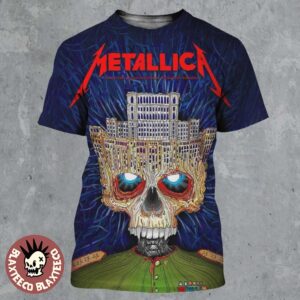 Metallica M72 Bucharest 2026 Venue Poster Stadium Tour Bucharest Romania At Arena Nationala On 13 May 2026 Palace Of Parliament Crown Skull All Over Print Shirt