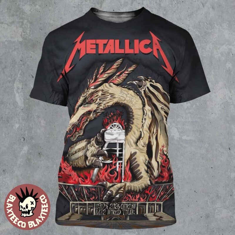 Metallica M72 Chorzów 2026 Venue Poster Chorzów Poland At Stadion Slaski On 19 May 2026 Smok Wawelski Dragon All Over Print Shirt