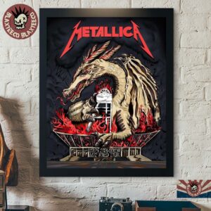 Metallica M72 Chorzów 2026 Venue Poster Chorzów Poland At Stadion Slaski On 19 May 2026 Smok Wawelski Dragon Poster Canvas