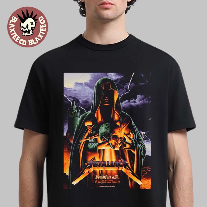 Metallica M72 Frankfurt 2026 Night 1 Venue Poster At Frankfurt Germany Deutsche Bank Park On 22 May 2026 The Sorcerer Art T Shirt