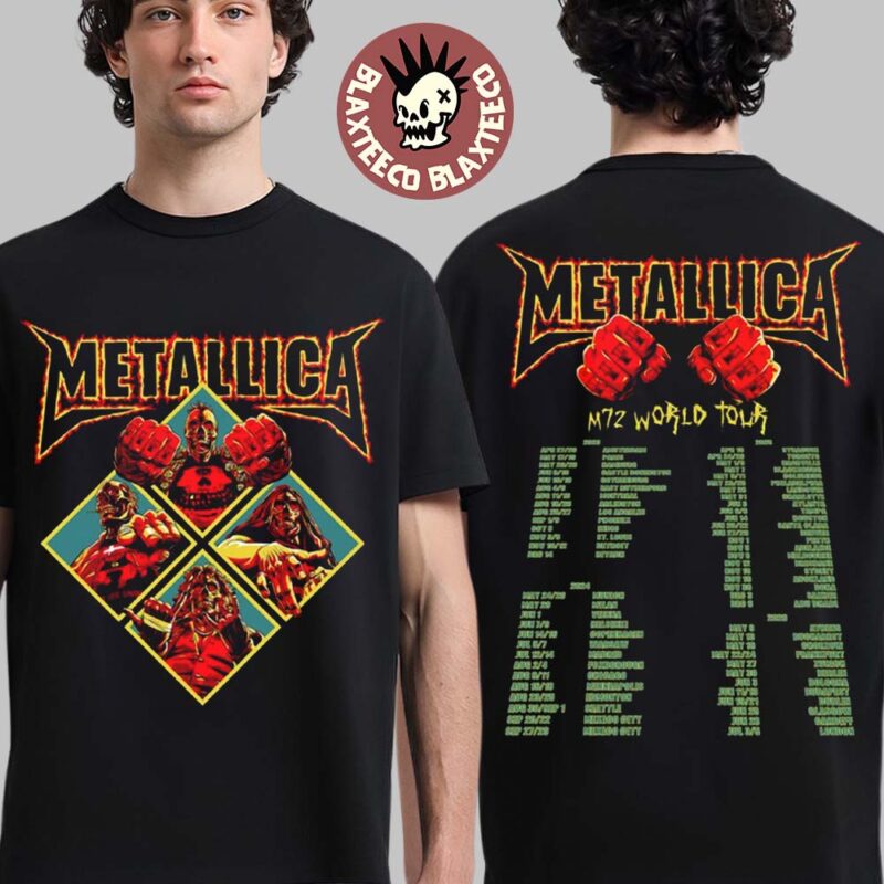 Metallica M72 Secret E Store M72 World Tour Skeleton Diamond T Shirt