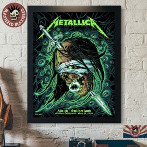 Metallica M72 Zurich Switzerland 2026 Pop Up Shop Merch Poster The Zombie Head