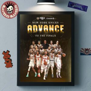 New York Knicks Advance To The Finals NBA 2025 2026 Eastern Conference Champions Poster Canvas
