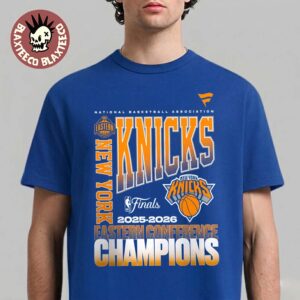 New York Knicks Fanatics 2026 NBA Eastern Conference Champions Blue T-Shirt
