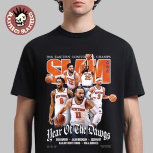 New York Knicks SLAM 262 Year Of The Dawgs 2026 Eastern Conference Champs Magazine Cover T-Shirt