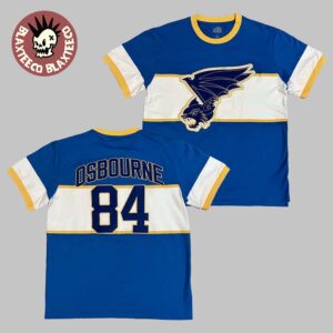 Ozzy Osbourne 1984 Bat Wing Crest Mugshot Hockey T-Shirt