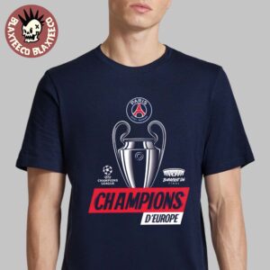 Paris Saint-Germain PSG UEFA Champions League Champions d’Europe 2026 Trophy T-Shirt
