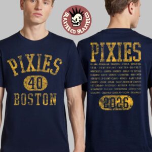Pixies P40 World Tour 2026 Merch Collegiate Two Sided T-Shirt
