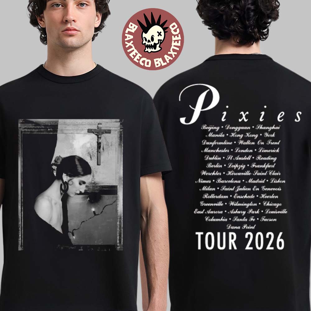Pixies P40 World Tour 2026 Merch Framed Rosa T-Shirt Pixies P40 World Tour 2026 Merch Framed Rosa T-Shirt