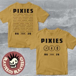 Pixies P40 World Tour 2026 Merch P40 Logo With Dates T-Shirt