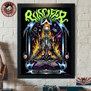 Puscifer San Diego 2026 Gig Poster At San Diego Civic Theatre On May 13 2026 Flaming Skeleton Art Home Decor Poster Canvas