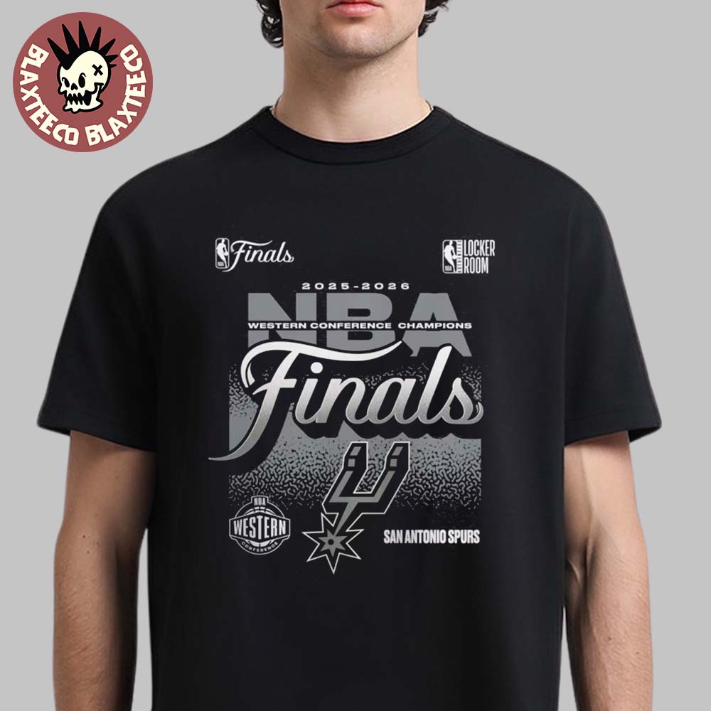 San Antonio Spurs Fanatics 2026 NBA Western Conference Champions Locker Room T-Shirt San Antonio Spurs Fanatics 2026 NBA Western Conference Champions Locker Room T-Shirt