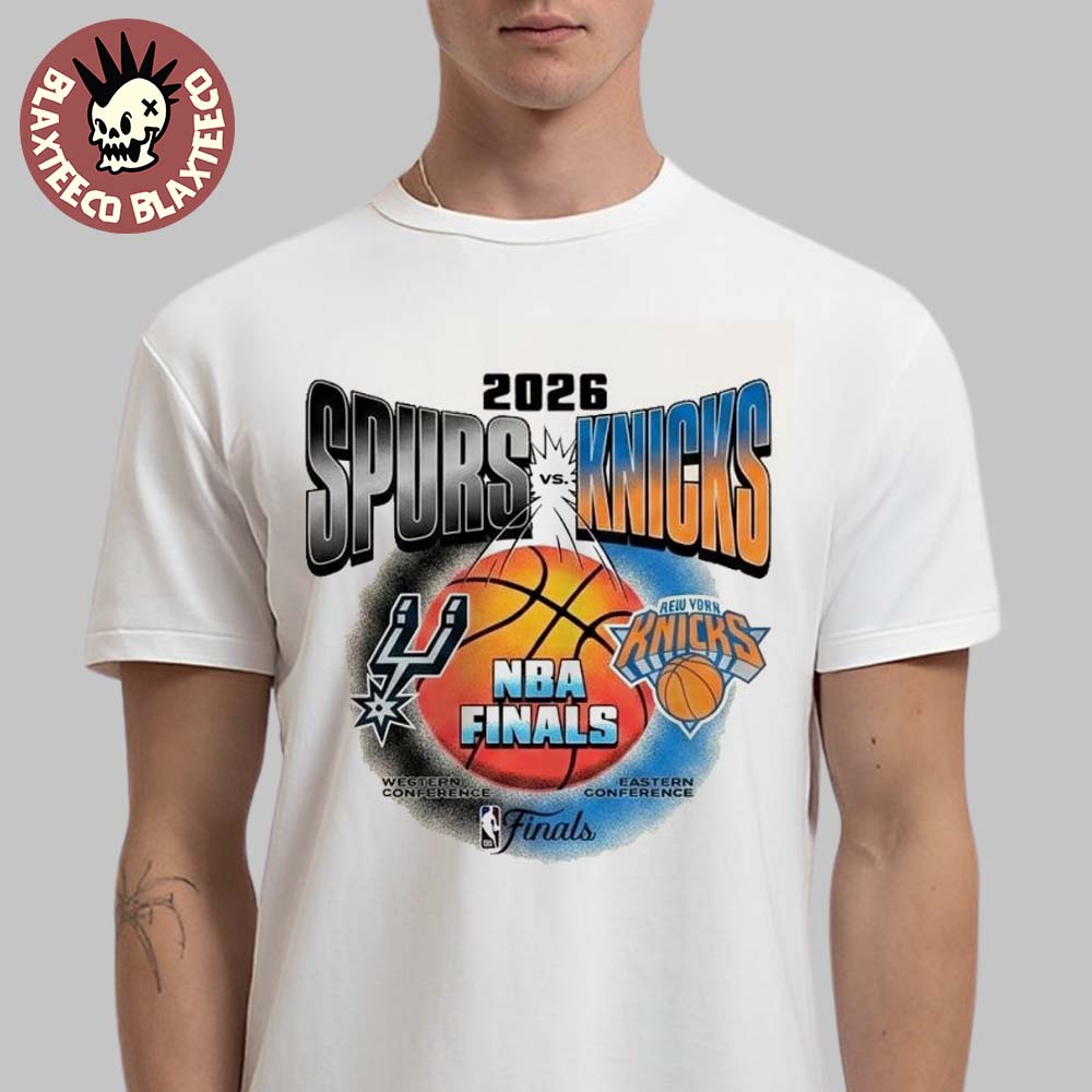 San Antonio Spurs Vs New York Knicks 2026 NBA Finals Matchup Head To Head T-Shirt San Antonio Spurs Vs New York Knicks 2026 NBA Finals Matchup Head To Head T-Shirt