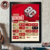 Pittsburgh Steelers NFL 2026 Schedule All Kickoffs Home Decor Poster Canvas